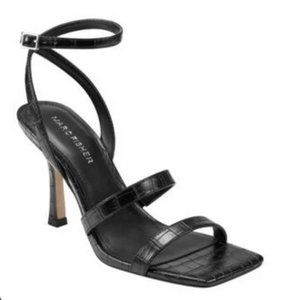 Marc Fisher Ankle strap heels, black size 6.5 M